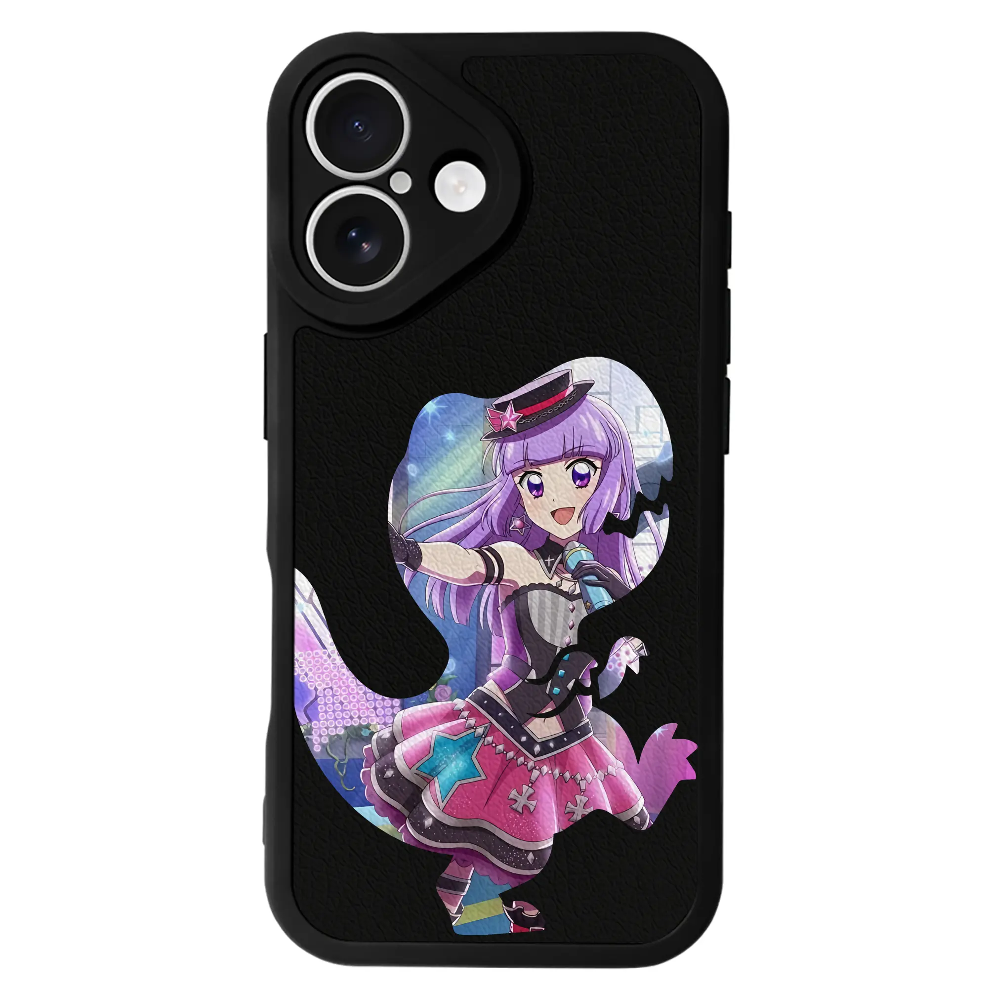 アイカツ グッズ 氷上 スミレ - IPhone 16シリーズ対応 ・ シリコンスマホケース ・ レザー調 ・ 高精度フィット ・ 耐衝撃 ・ ワイヤレス充電対応 ・ 精密カット